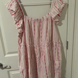 Bohemian Flutter Sleeve Mini Sun Dress